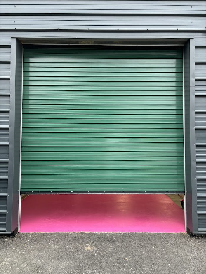 An image of the True level storage facity, complete with the True Level branded pink floor